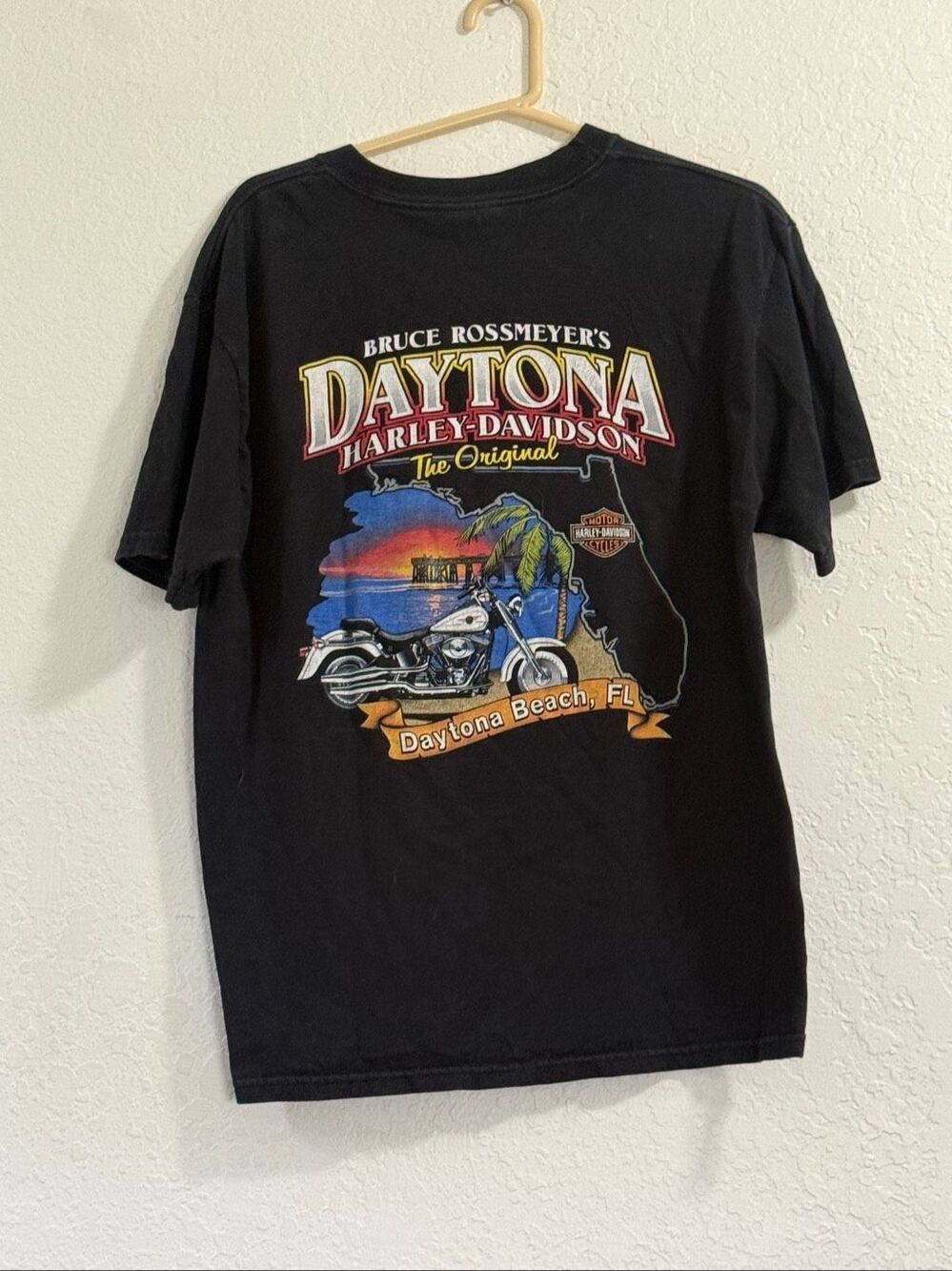 VTG  Harley-Davidson T-Shirt Daytona Beach Mens  L motorcycle biker